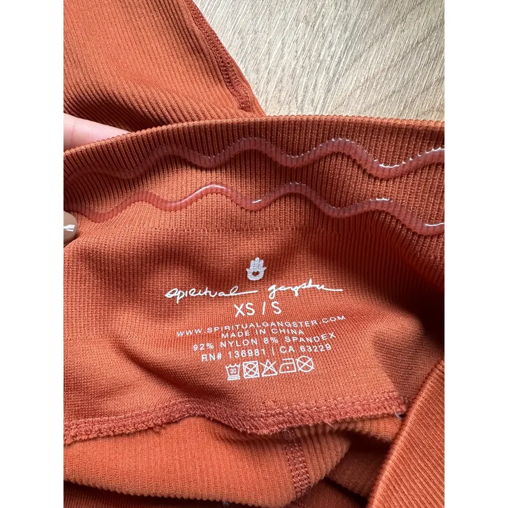 Spiritual Gangster Spiritual Ganster Ribbed Leggings in Brown - Picture 4 of 4